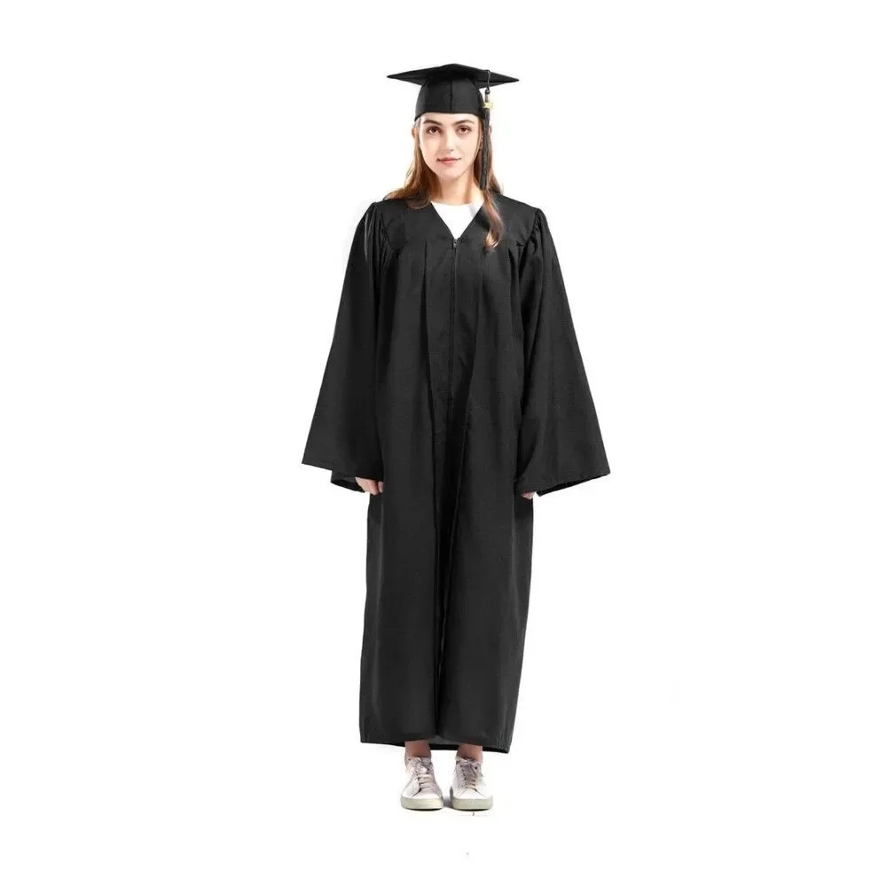 Graduation Cap and Gown with 2025 Year Charm for College &High School, Unisex